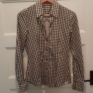 Carolina Herrera houndstooth blouse black/white 6